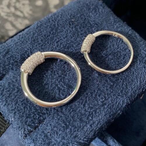 UMGODLY Fahsion Thin Ring Silver Color Lovers Ring with aaa Zirconia Stones Women Luxury Brand Jewelry