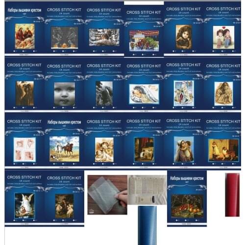 Cross-Stitch christmas girl cross stitch set Needlework 14CT Unprinted DMC DIY Cross Stitch Kits Handmade Arts Wall Decor 1