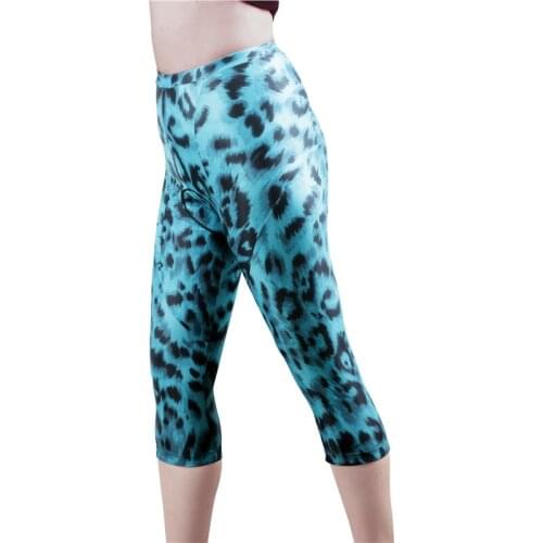 Women Cropped Trousers Cycling Tight Pants Bicycle Sports Bicicleta Clothing With 3D Gel Pad Shorts Leopard print Running Pants