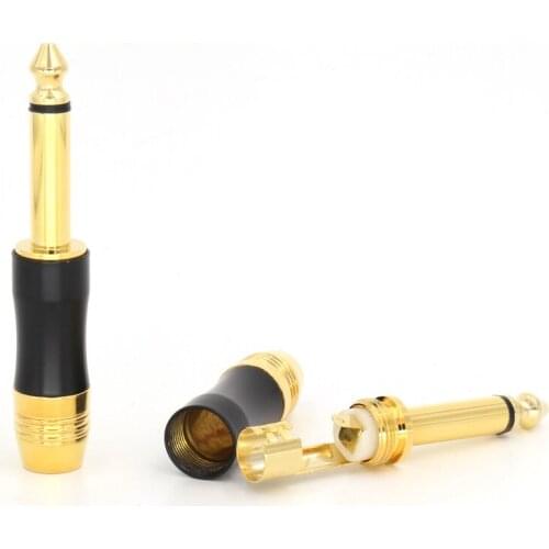 1 pcs 6.35 mono sophomore core 6.35 amplifier microphone plug 6.35mm jack plug