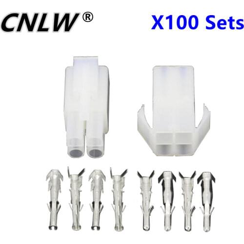 100 Sets Big Tamiya 4 Pin L6.2 Connector Plug with Wings Male and Female Air Docking Connector 6.2mm Pitch Electrical Connector