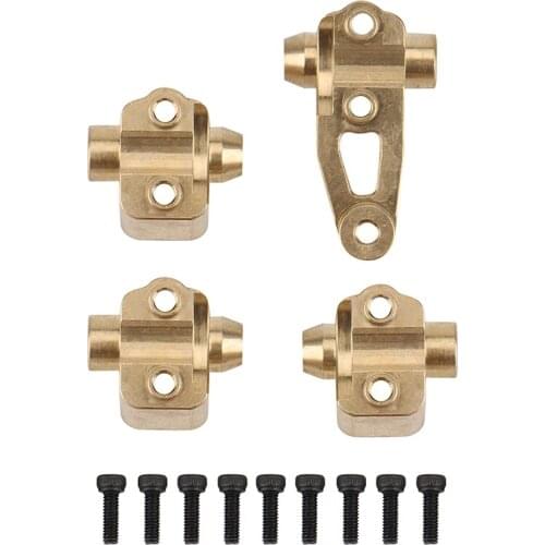 4Pcs Brass Front Rear Axle Lower Shock Mount Suspension Links Stand for 1/10 RC Crawler Car Traxxas TRX4 Upgrade Parts