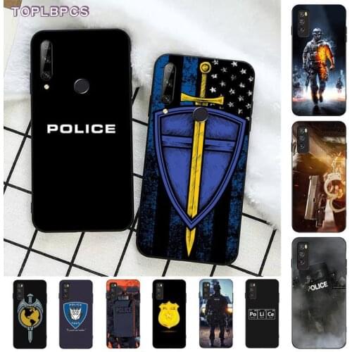 TOPLBPCS Police Symbol Soft Phone Case Capa for Huawei Honor 8 x 9 10 20 V 30 pro 10 20 lite view 7A 9lite PLAY case