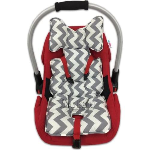 Jaju Baby Gray Zigzag Car Seat Cushion - Stroller Cushion