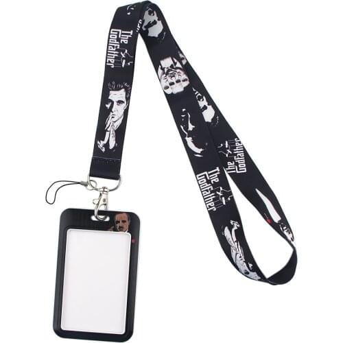 JF355 God Father New Fashion Key Lanyards Neck Strap ID Card Cell Phone Strap USB Badge Holder Rope Key Chain Gifts