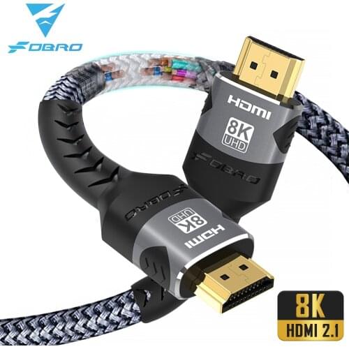 FDBRO HDMI 2.1 Cable Displayport 1.4 Cable 8K 4K HDR 165Hz 60Hz 48Gbps Display Port Adapter For Ps5 Rtx 3080 Video Pc Laptop TV