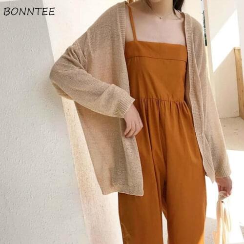 Cardigans Women 2020 Summer New Arrival Sunscreen Long Sleeve Thin Loose Large Size Casual Womens Solid Plain Womens Clothing