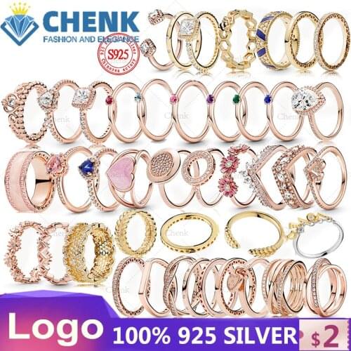 R8 Light Blue Solitaire 188792C01 Ring For Woman 925 Sterling Silver Rose Gold High Quality Luxury Jewelry Gift