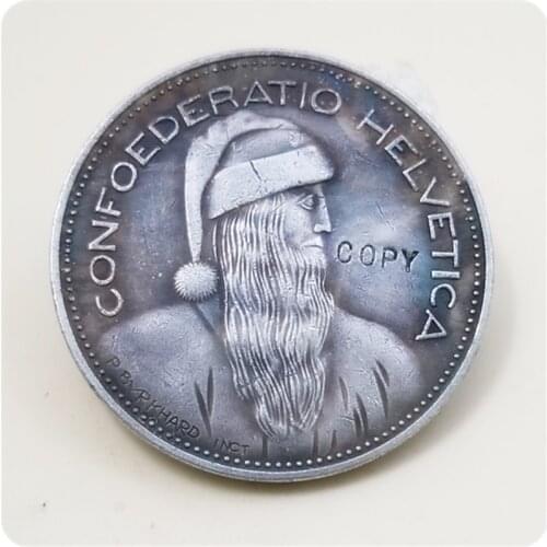 Hobo Coin_(Father Christmas)_1965B Switzerland 5 Francs (5 Franken) COPY COIN