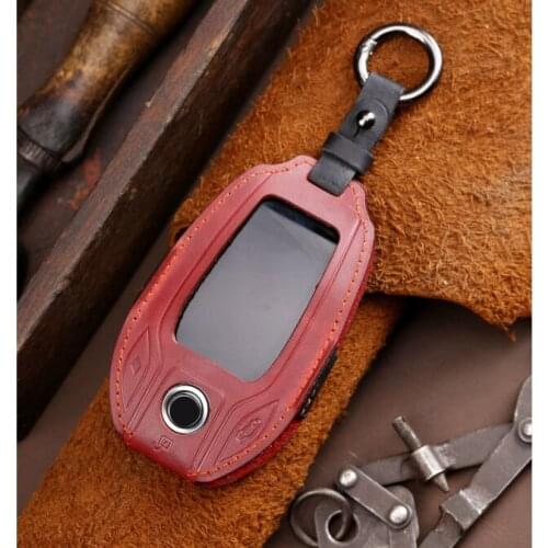 Leather Car Remote Key Full Cover Case for BMW 5 6 7 Series GT 730 740 530i X3 X5 X6 X7 G11 G12 740li Remote Key Shell Holder