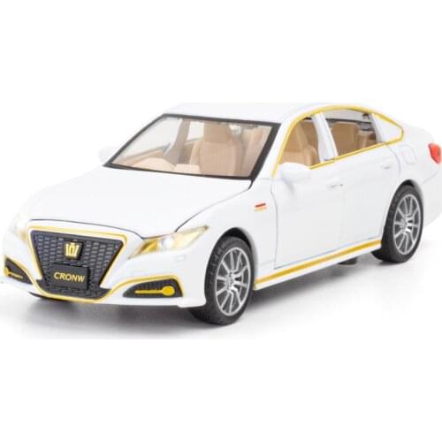 Hot 1:32 scale vehicle wheel japan diecast car Toyota CROWN metal model with light and sound pull back alloy toys collection