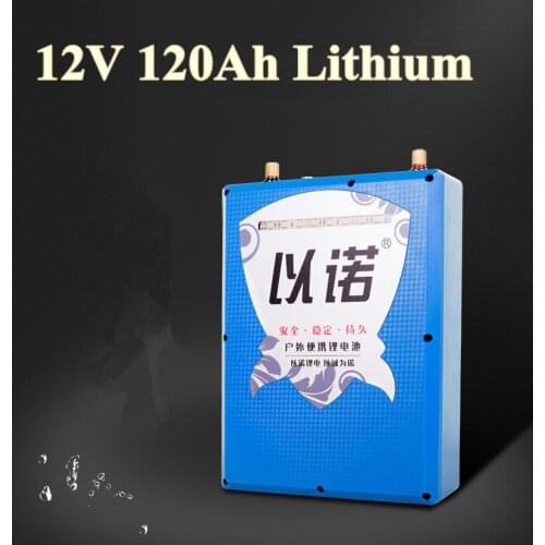 Lithium12V 120Ah battery pack 120Ah power polymer for electric bike ebike Led lighting fishing solar panel power bank hilti tool