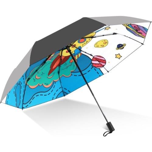 Cute Cartoon Umbrella Portable Foldable Kids Girls Uv Protection Lightweight Travel Umbrella Guarda Chuva Home Rain Gear DB60YS