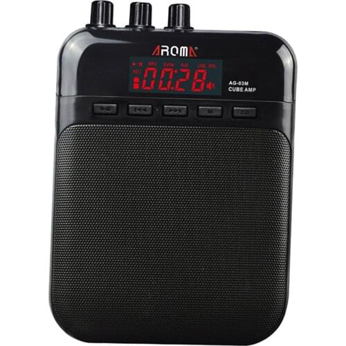 Electric Guitar Small Amplifier Micro Battery Powered Amp W/USB Cable Set