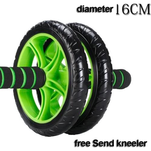 NEW Fitness 16 cm antiskid multi-functional health abdomen round Double-wheel abs wheel mute health round belly hom Ab Rollers