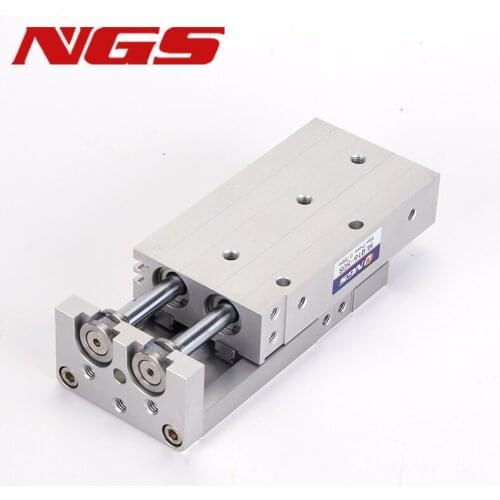 HLQ Series Pneumatic High-precision Air Sliding Table Cylinder With Linear Guide HLQ6-HLQ25 Stroke 10-150S A/B/AS/BS/AF/BF