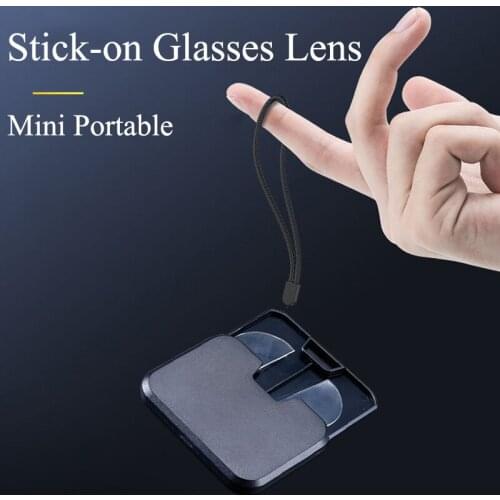 Wallet Stick-On Bifocal Reading Lens Mini Folding Reading Glasses Men Womens Liquid Silicone Replaceable Presbyopia Lens 1.25