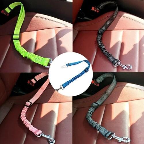Reflective Adjustable Dog Seat Belt Pets Safety Leashes Retractable Vehicle Car Leash For Pet New