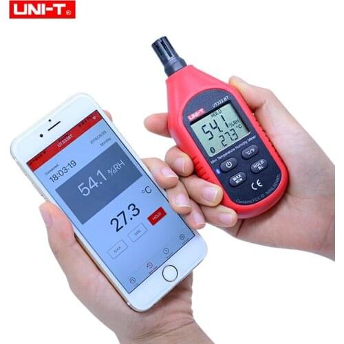 UNI-T UT333BT Thermometer Hygrometer Bluetooth Digital LCD Mini Temperature Humidity Meter Moisture Meter Sensor Thermometer