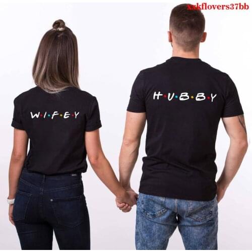 Love You Family Matching Clothes Couple T Shirt for Women Men Tops Tee Wifey Hubby Print Tshirts Aesthetic Women Clothing Gothic