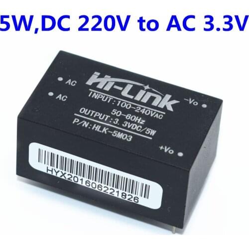 10pcs HLK-5M03 AC-DC 220V to 3.3V Step Down Buck Power Supply Module 5W Intelligent Household Switch Converter