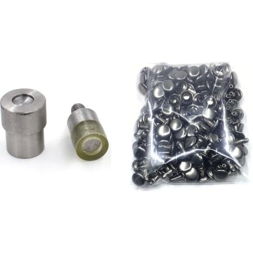 100sets Metal rivets+ molds)5mm-15mm Rivet installation Tool Rivets die Button molds nail Sewing repair tools Button machine