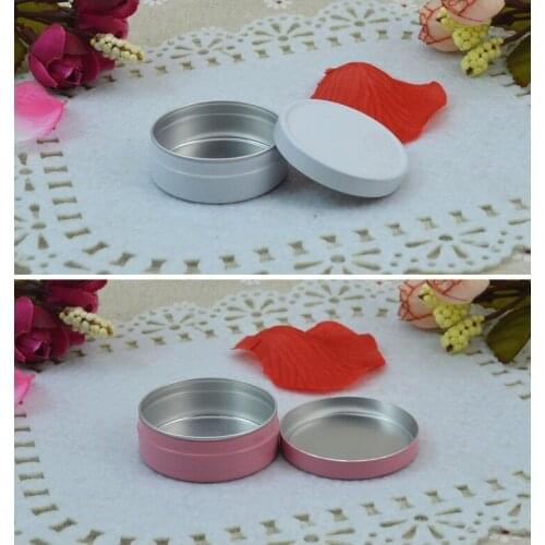 10g/10ml Pink White Aluminum Cosmetic Jar Container , 100pcs High Quality Makeup Container Factory Wholesale wholesale
