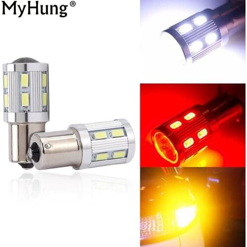 1156 BA15S 12 SMD Led Chip Car LED Bulb Brake Light Turn Singal Light Source Parking 12V White Yellow Auto Lamp Car Styling