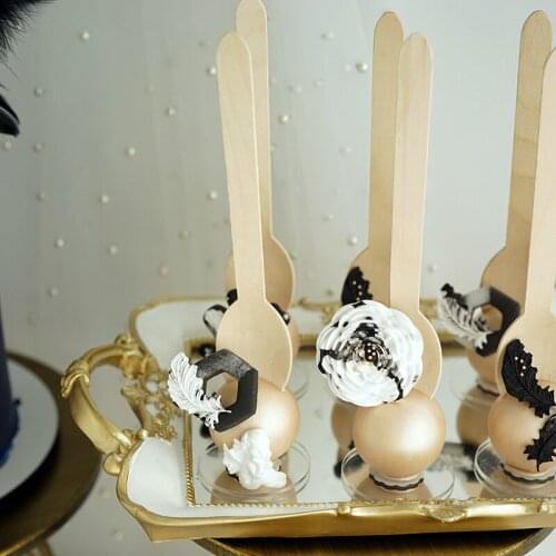 2pcs/ lot Simulation lollipop spoon lollipop standing fondant lollipop