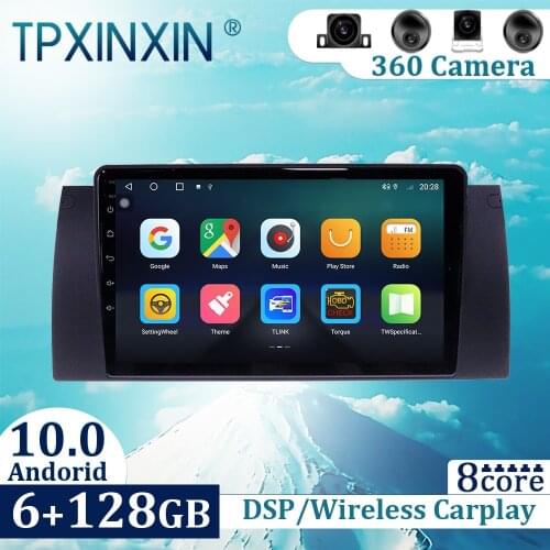 6+128GB For BMW X5 E39 E53 1999-2005 Android 10 Carplay Radio Player Car GPS Navigation Head Unit Car Radio with Screen