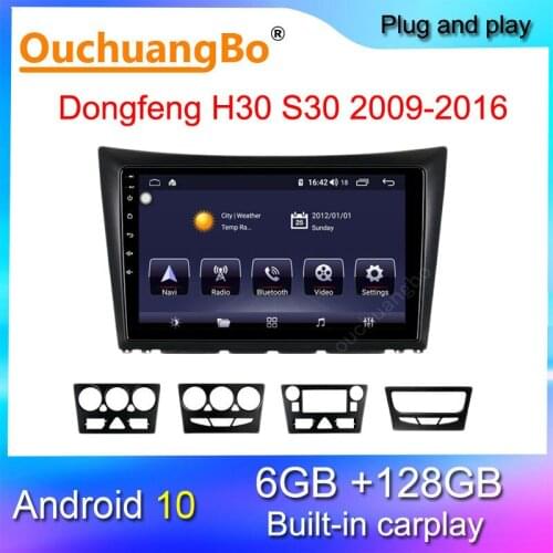 Ouchuangbo car radio recorder for 9 inch DFSK Dongfeng H30 cross S30 2011-2015 Android 10 gps navigation 1280*720