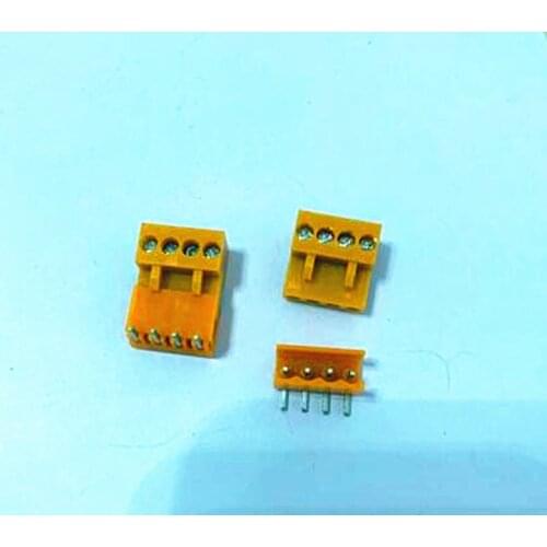 10sets Plug-in PCB terminal block HT3.96 plug hole orange 2/3/4/5/6/7/8 ~ 10P Curved needle seat