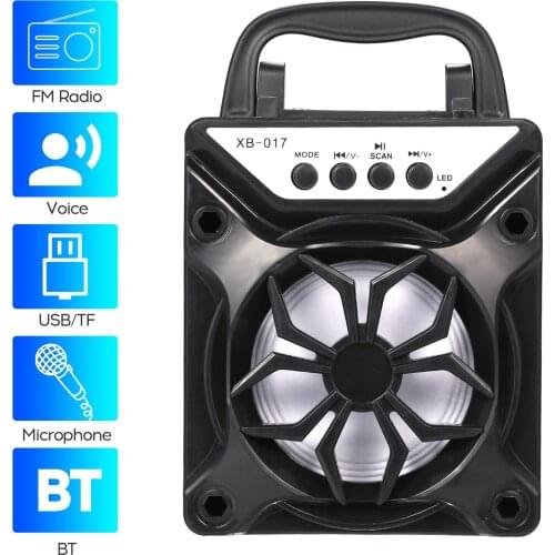 Bluetooth Portable Speaker Support TF Card Speakers Square Dance Audio Red Soundbar for Home Theater