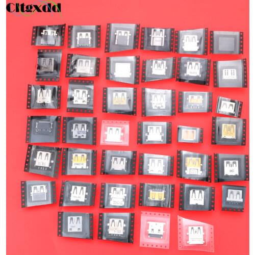 Cltgxdd 40models USB 2.0 Type A Female Connector For Laptop Netbook Data Charging Plug Jack Socket Connector Wire Adapeter