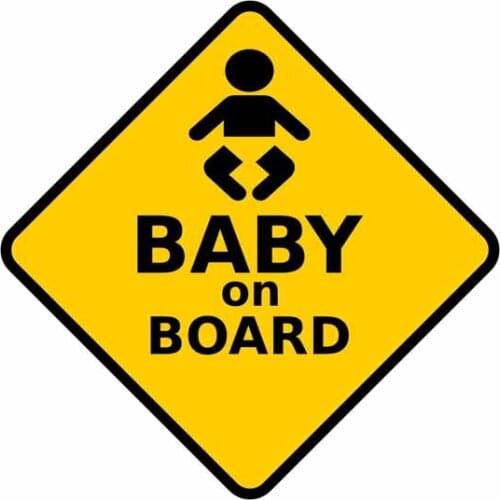 BABY ON BOARD Car Stickers Styling Decals Car Window Decals Window Bodywork Vinyl Car Interior KK13*13cm