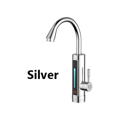 Stainless Steel Electric Water Heater Temperature Display Kitchen Tankless Instant Hot Water Faucet 3300W