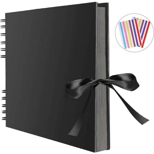 Instax photo album photo album black souvenir A4 kraft paper DIY scrapbook picture 12 marker pen wedding birthday child gift