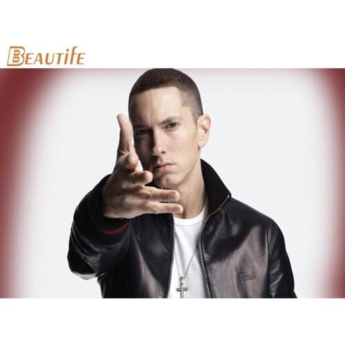 Hot Sale Custom Eminem Poster Home Decoration Fashion Silk Fabric Wall Poster Custom Poster