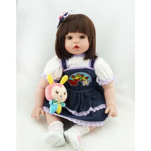 50cm Cute Silicone Reborn Baby Dolls Kids Toys for Girls Collectible Soft Vinyl Alive Baby Doll for Playmate Children Present