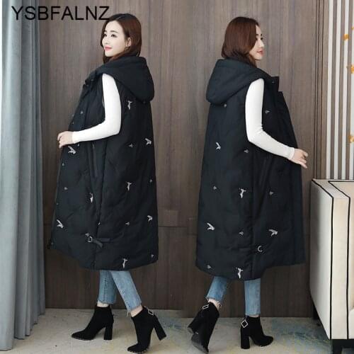 Sleeveless Jackets Oversized Black Vest Warm Down Coats Female 5XL Plus Size Clothing For Women Long Vests Winter 2021 Loose New