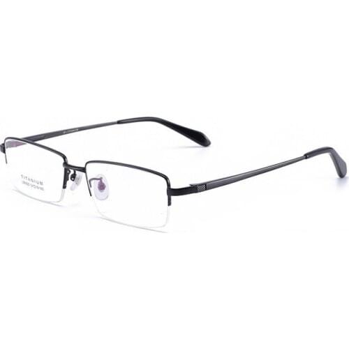 Width-140 Pure titanium new opitcal myopia business men eyeglasses frame ultra light casual eye reading glasses eyewear for man