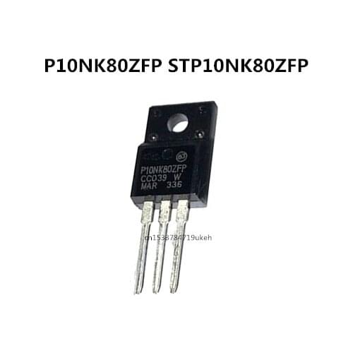 Original 5pcs/ P10NK80ZFP STP10NK80ZFP TO-220F 800V 9A