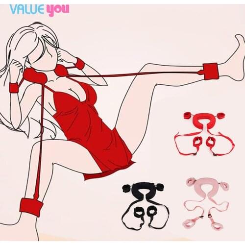 Bdsm Bondage Collar Hand Cuffs Flirt Sex Toys for Woman Fetish Lingerie Hot Restraints Sex Accessories