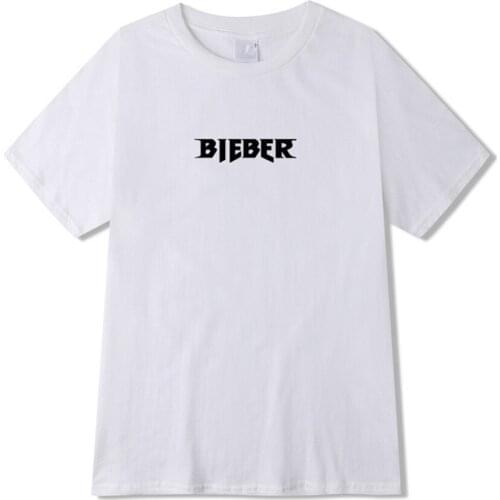Justin Bieber T-Shirt Casual fashion Men Women T Shirts Short Sleeve Cotton Streetwear Tee Shirts Hip Hop Streetwear Tops Tee