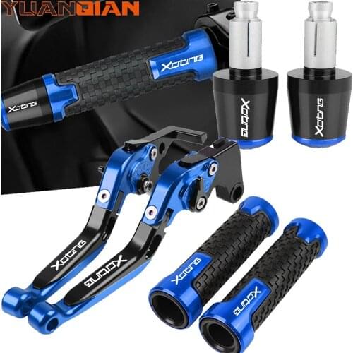 For KYMCO XCITING 250 300 400 500 Motorcycle XCITING Adjustable Brake Clutch Levers Motorbike Handlebar Handle bar grip end plug