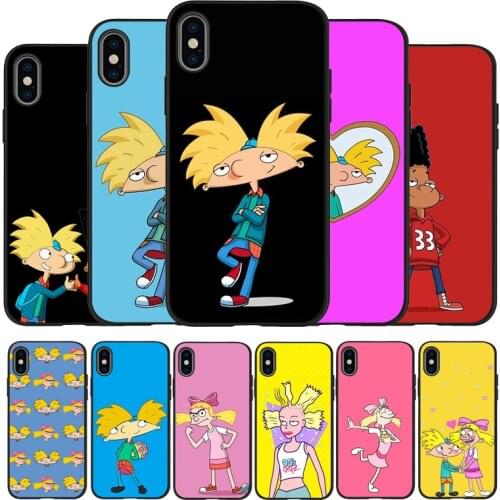 Hey Arnold Special Black TPU Silicone Soft Phone Case For iPhone 11 12 Pro X XR XS MAX 5 6 7 8 Plus SE 2020