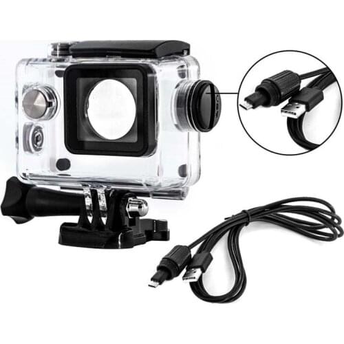 Waterproof Housing Case Motorcycle Charger for SJ4000 WiFi SJ9000 Sj7000/6000 F60 F68 W8 W9 H9 EKEN H9/H9R C30/C30R Accessories