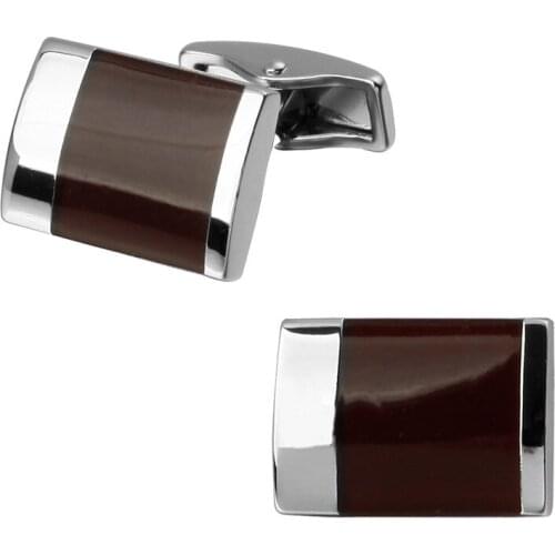 Mens shirts Cufflinks high-quality copper material Square Red Enamel Cufflinks 5 pairs of packaging for sale