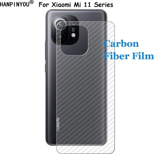 For Xiaomi Mi 11 6.81" 3D Carbon Fiber Rear Back Film Stiker Screen Protector (Not Tempered Glass)