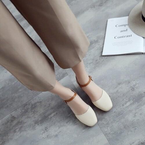 Big Size ladies high heels women shoes woman pumps Womens shoes with heavy buckles in Baotou